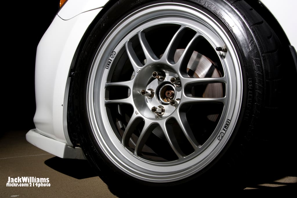 2007 Scion tC with 17x8 Enkei RPF1 wheels