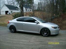2010 Scion tC with 18x9.5 Rota Grid wheels
