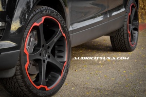 2009 Audi Q7 with 22x9 Giovanna Dalar 5 wheels