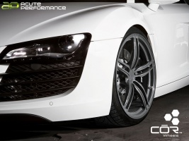 2011 Audi R8 with 20x8.5 COR F1 Leggera wheels