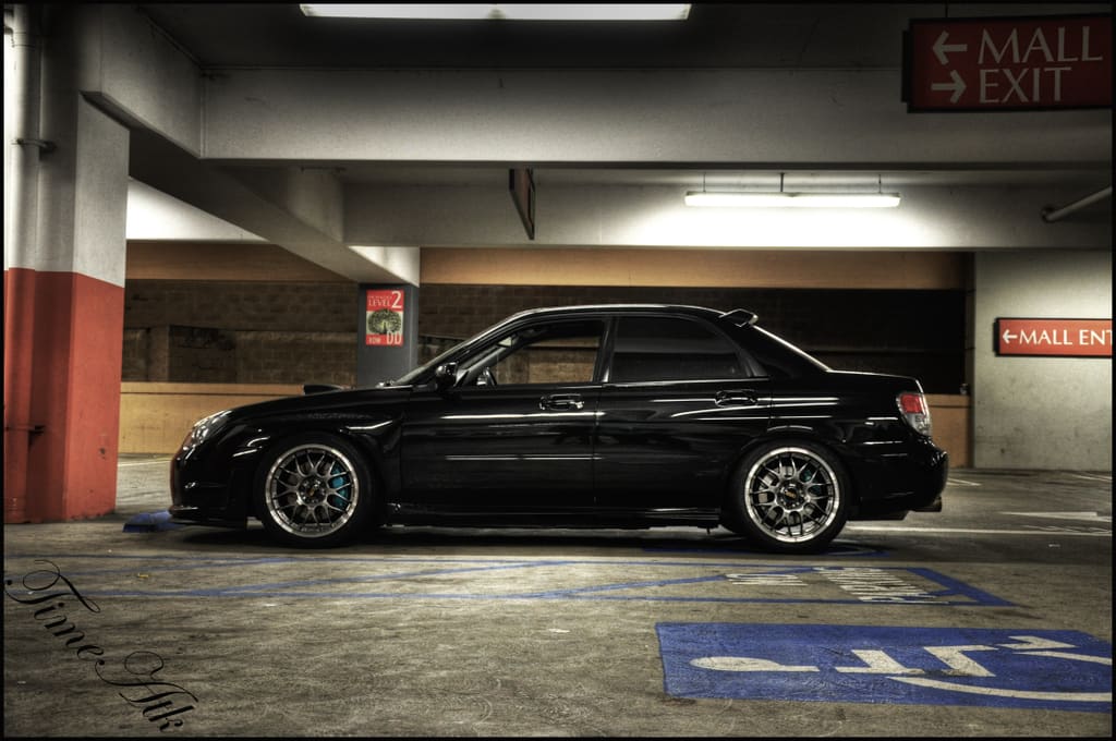 2006 Subaru Impreza WRX STi with 18x8.5 BBS RS-GT wheels