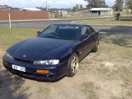 1998 Nissan S14 with 17x9.5 Volk Racing TE37 wheels