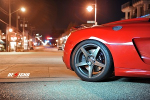 2011 Audi R8 with 19x8.5 Forgestar CF5 wheels