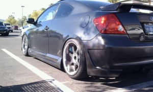 2009 Scion tC with 18x8 Axis Wide Track wheels
