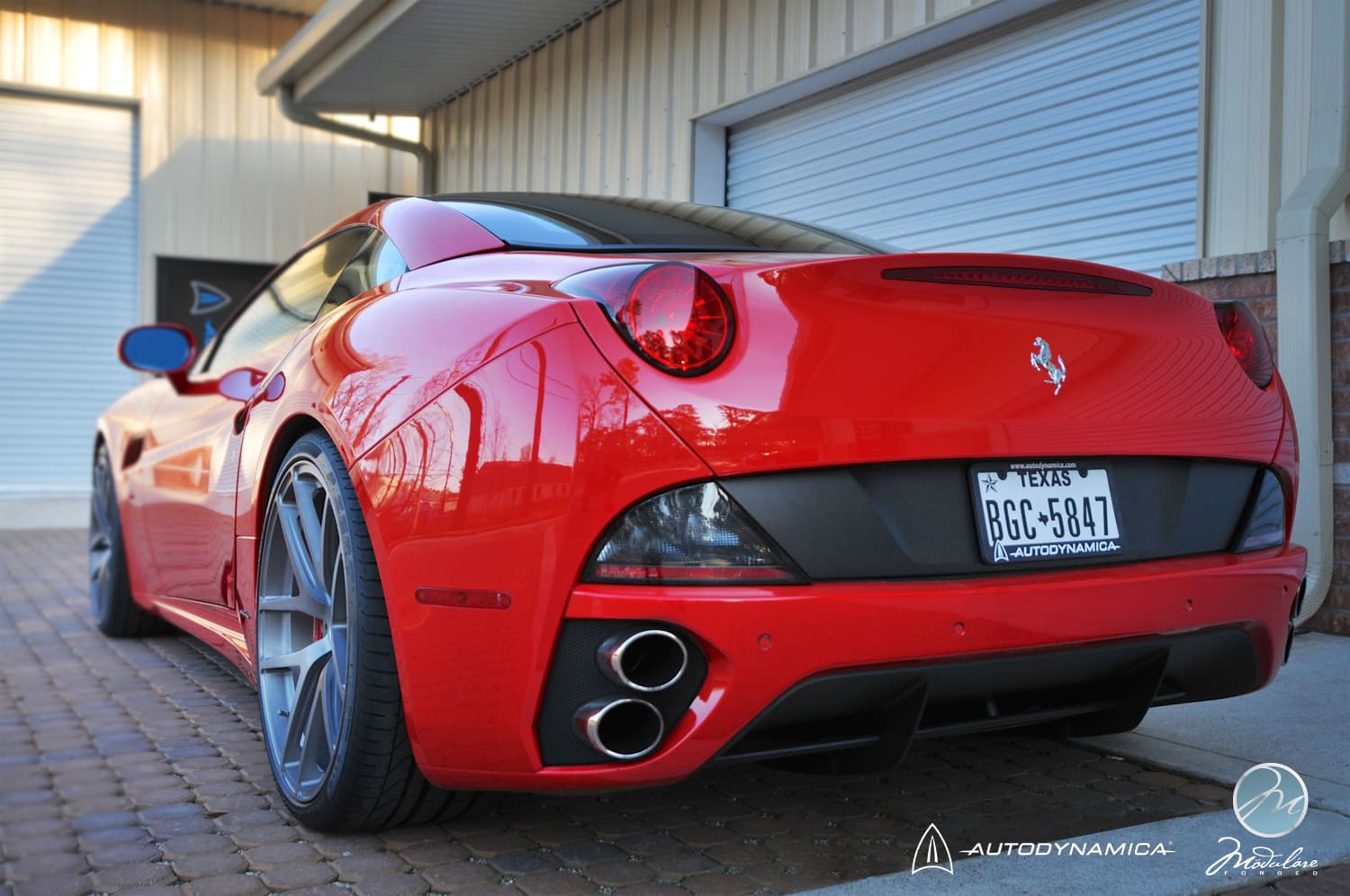 2011 Ferrari California with 21x9 Modulare B18 wheels