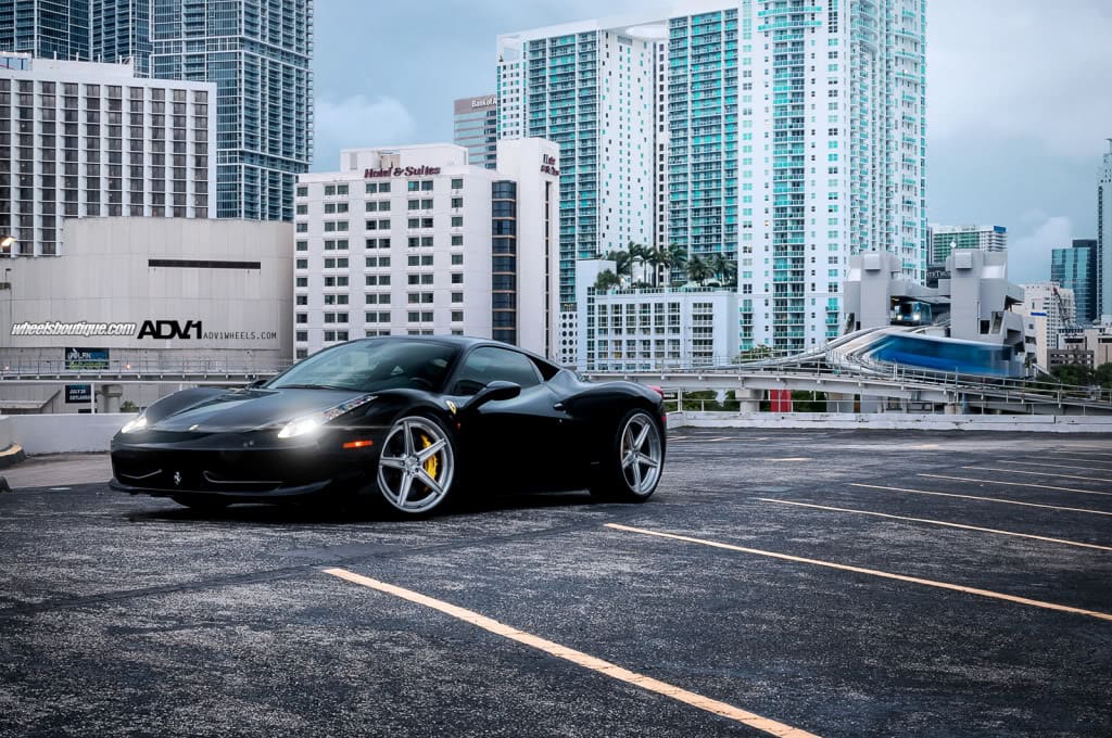 2012 Ferrari 458 Italia with 21x9 ADV.1 5 Track Spec SL Series wheels