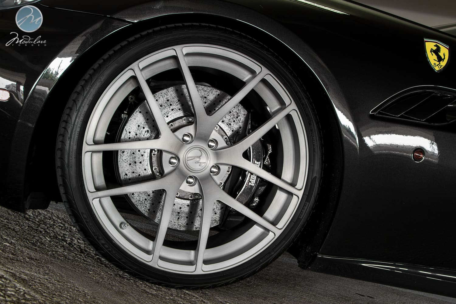 2013 Ferrari California with 21x9 Modulare B18 wheels