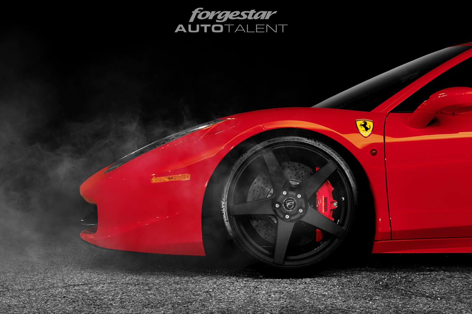 2012 Ferrari 458 Italia with 20x9 Forgestar CF5 wheels