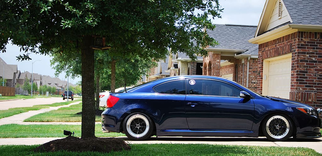 2008 Scion tC with 16x7 wheels