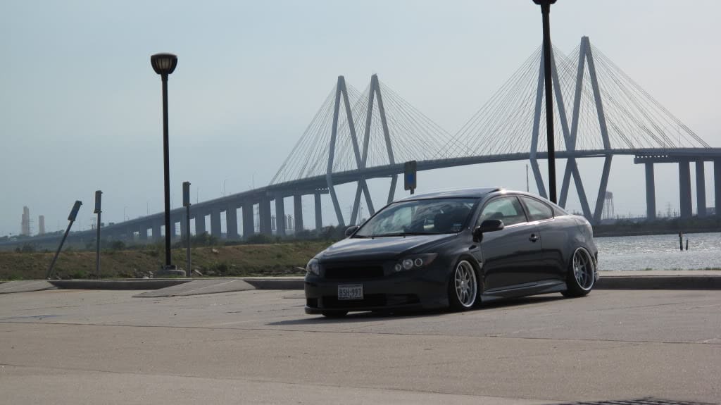 2007 Scion tC with 18x9 DTM Kreuz 10 wheels