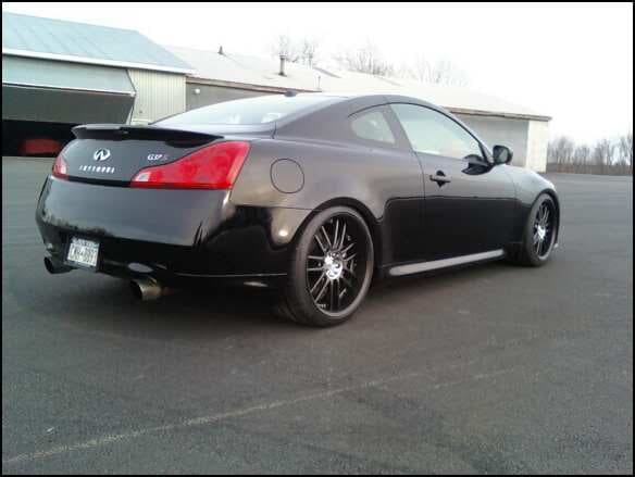 2008 Infiniti G37 with 19x9.5 Volk GT-30 Phantoms wheels