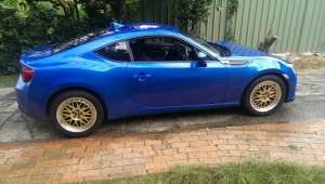 2013 Subaru BRZ with 17x7.5 BBS LM090 wheels