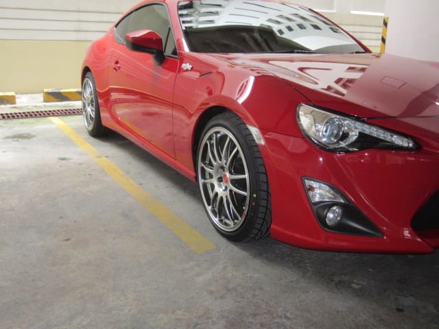 2013 Scion FR-S with 18x8 Enkei GTC01 wheels