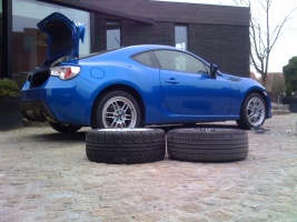 2013 Subaru BRZ with 17x7.5 Enkei RPF1 wheels