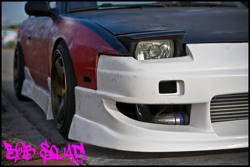 1990 Nissan S13 with 17x9.5 wheels