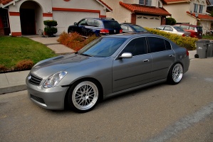 2005 Infiniti G35 with 19x8.5 Linea Corse Lemans wheels