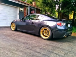 2014 Subaru BRZ with 17x9 Enkei RPF1 wheels