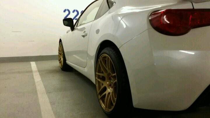 2013 Subaru BRZ with 18x8.5 Forgestar F14 wheels