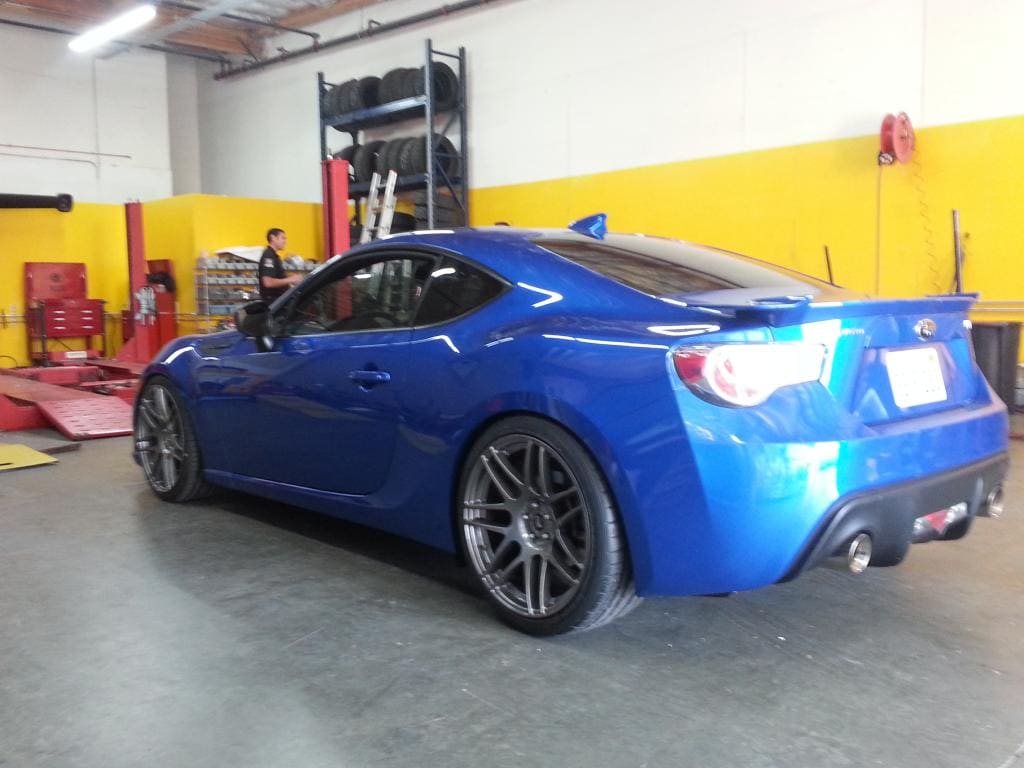 2013 Subaru BRZ with 19x8.5 Forgestar F14 wheels