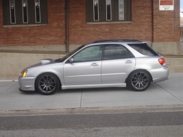 2004 Subaru Impreza WRX with 18x9 Rota G-Force wheels