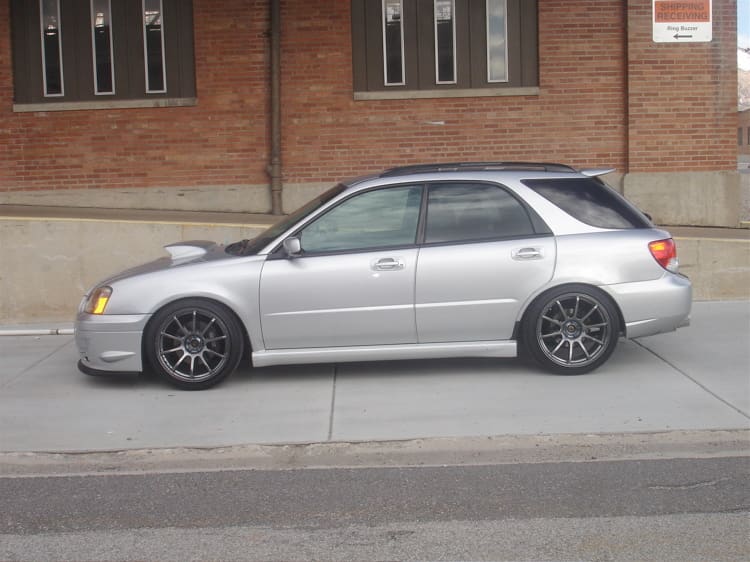 2004 Subaru Impreza WRX with 18x9 Rota G-Force wheels