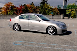 2004 Infiniti G35 with 20x8.5 Sevas S22 wheels