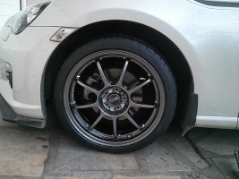 2013 Subaru BRZ with 18x7.5 OZ Alleggerita HLT wheels