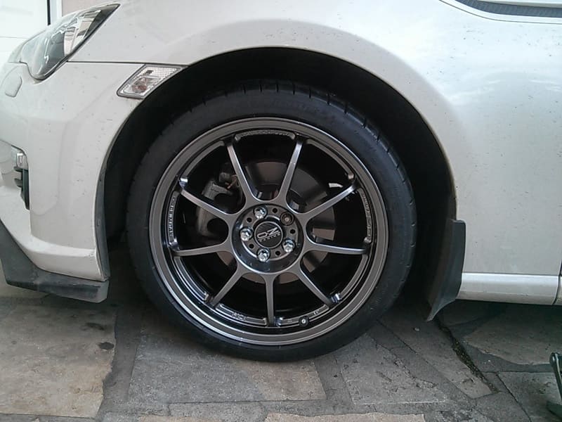 2013 Subaru BRZ with 18x7.5 OZ Alleggerita HLT wheels