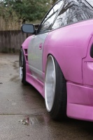 1989 Nissan S13 with 18x10.5 Enkei RPF-1 wheels
