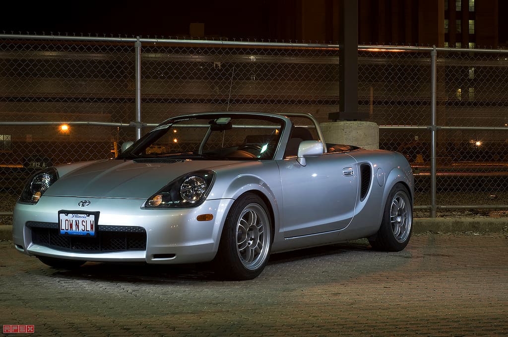 2002 Toyota MR2 Spyder with 16x8 Enkei RPF1 wheels