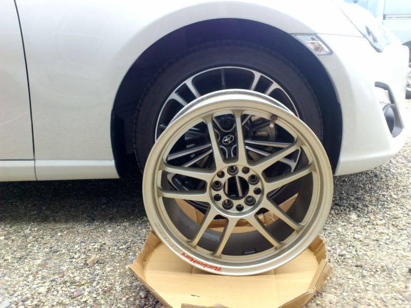 2013 Subaru BRZ with 17x7.5 Racing Hart CP-035 wheels