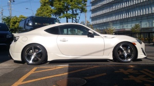 2013 Subaru BRZ with 18x8 Racing Hart RS721 wheels