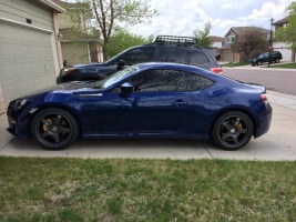 2013 Subaru BRZ with 18x8.5 SSR GT F01 wheels