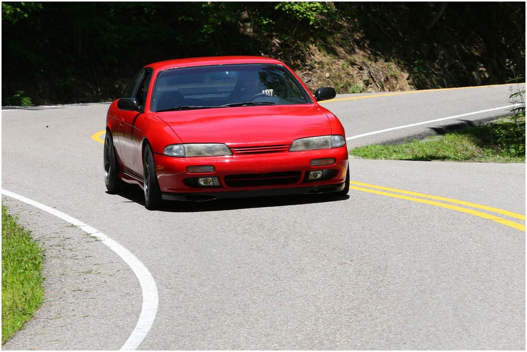 1995 Nissan S14 with 17x8 5Zigen FN01R-C wheels