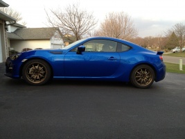 2013 Subaru BRZ with 17x7.5 Volk Racing CE28 wheels