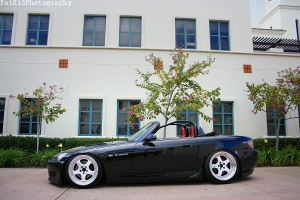 2000 Honda S2000 with 18x9.5 Work Meister wheels
