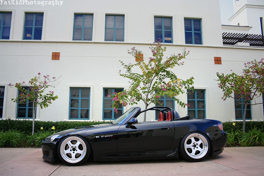 2000 Honda S2000 with 18x9.5 Work Meister wheels