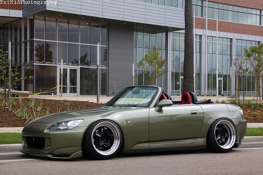 2000 Honda S2000 with 18x9.5 Work Meister wheels