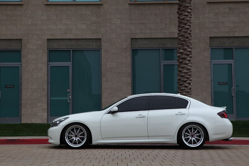 2008 Infiniti G35 with 19x9.5 Rays Engineering Volk Racing GT-F wheels