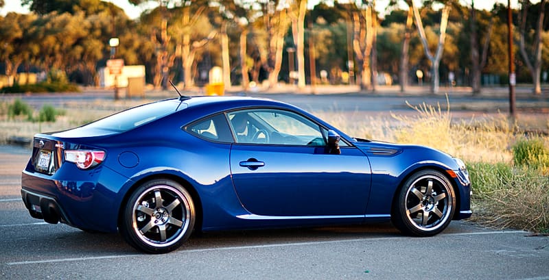 2013 Subaru BRZ with 18x8.5 Volk Racing TE37SL wheels