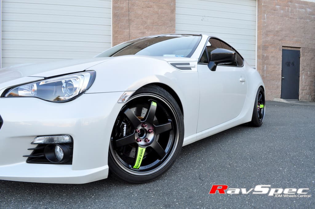 2013 Subaru BRZ with 18x8.5 Volk Racing TE37 wheels