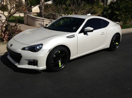 2013 Subaru BRZ with 18x8.5 Volk Racing TE37 wheels