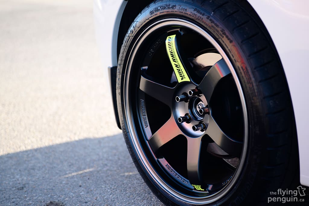 2013 Scion FR-S with 18x8.5 Volk Racing TE37 wheels