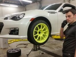 2013 Subaru BRZ with 17x9 WedsSport TC105N wheels