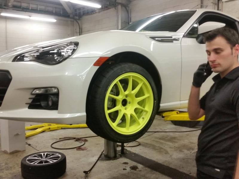 2013 Subaru BRZ with 17x9 WedsSport TC105N wheels