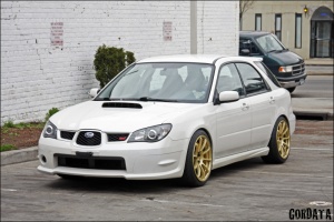 2007 Subaru Impreza WRX with 18x9 Rota G-force wheels