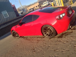 2013 Subaru BRZ with 18x9.5 Work Emotion CR Ultimate "Kiwami" wheels