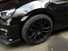 2015 Subaru BRZ with 18x9.5 Work Kiwami wheels