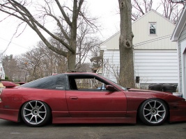1991 Nissan S13 with 17x9 Weds SA70 wheels