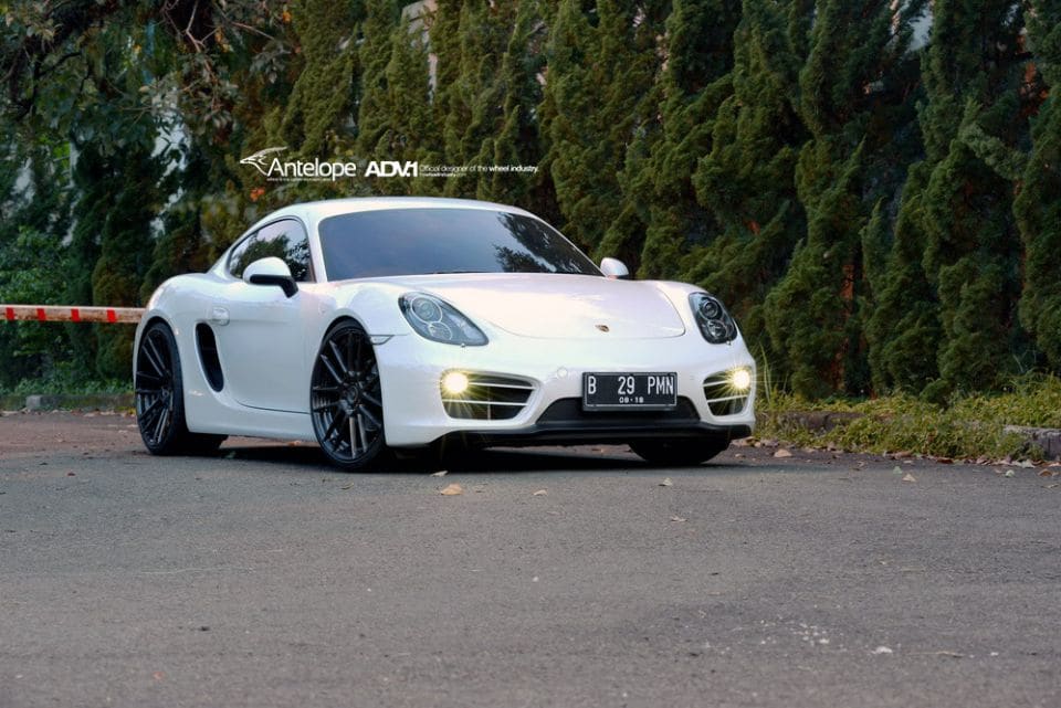 2015 Porsche Cayman with 21x9 ADV.1 7.0 MV2 wheels